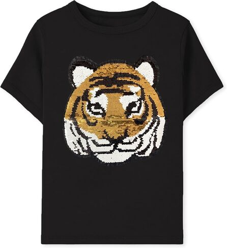 Toddler Boys T-Shirt Flip Sequin Tee Dinosaur Short Sleeve Shirt Truck Cotton Tops in Saudi Arabia