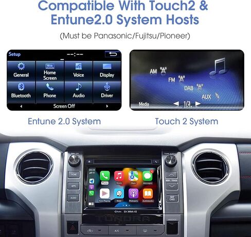 مجموعة التحديثية للمحول اللاسلكي Geloo Android Auto لسيارة Toyota Touch2 & Entune 2.0 2014-2019، محول Carplay Android التلقائي اللاسلكي مناسب لـ Corolla/Tacoma/Tundra/Highlander/Verso/Avalon/Sienna/Prius/RAV4 in Kuwait