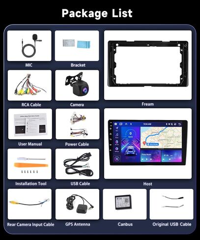 9 inch 8 Core 4G+64G Android Car Stereo for Toyota Sienna 2016-2018 with Wireless Apple Car Play Android Auto DSP Audio,Podofo HD IPS Touch Screen Bluetooth Radio with GPS WiFi Backup Camera in Saudi Arabia