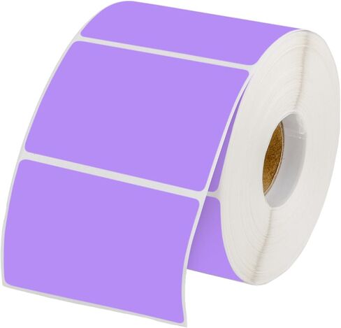 Muka 800 PCS 1.5" x 2.25" Purple Thermal Labels Color Thermal Label for Barcodes, Address, Consignment, Compatible with Thermal Label Printer in Saudi Arabia