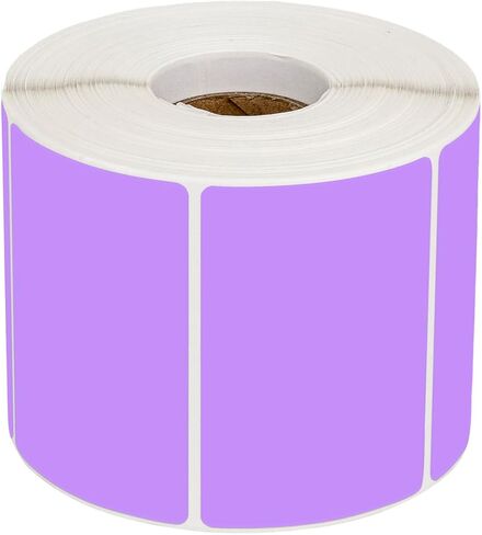 Muka 800 PCS 1.5" x 2.25" Purple Thermal Labels Color Thermal Label for Barcodes, Address, Consignment, Compatible with Thermal Label Printer in Saudi Arabia
