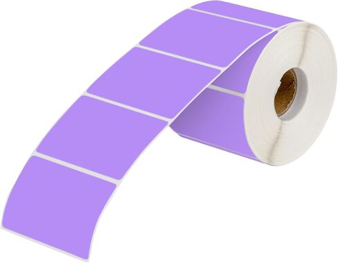 Muka 800 PCS 1.5" x 2.25" Purple Thermal Labels Color Thermal Label for Barcodes, Address, Consignment, Compatible with Thermal Label Printer in Saudi Arabia