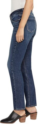 Silver Jeans Co. Women's Elyse Mid Rise Comfort Fit Straight Leg Jeans in Saudi Arabia