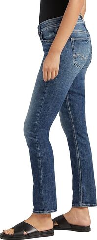 Silver Jeans Co. Women's Elyse Mid Rise Comfort Fit Straight Leg Jeans in Saudi Arabia