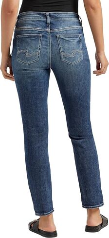 Silver Jeans Co. Women's Elyse Mid Rise Comfort Fit Straight Leg Jeans in Saudi Arabia