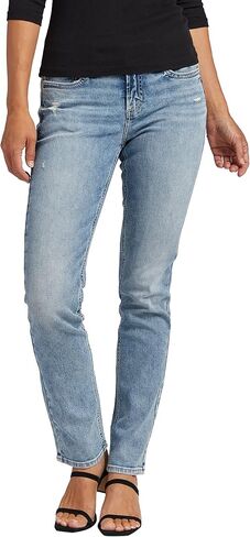 Silver Jeans Co. Women's Elyse Mid Rise Comfort Fit Straight Leg Jeans in Saudi Arabia