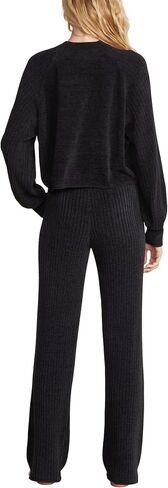 Barefoot Dreams Women's CozyChic Ultra Lite Rib Rolled Edge Pants, Bisque, S in Saudi Arabia