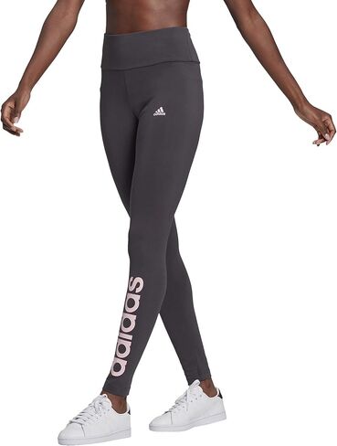 بنطال ضيق بشعار adidas Essentials عالي الخصر للسيدات in Kuwait