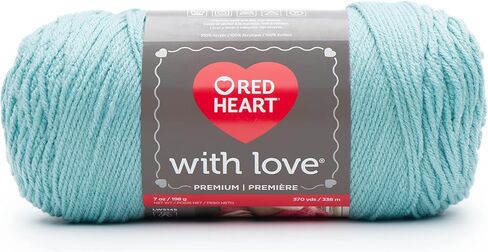 Red Heart with Love Iced Aqua Yarn - 3 Pack of 198g/7oz - Acrylic - 4 Medium (Worsted) - 370 Yards - Knitting/Crochet in Saudi Arabia