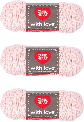 Red Heart with Love Iced Aqua Yarn - 3 Pack of 198g/7oz - Acrylic - 4 Medium (Worsted) - 370 Yards - Knitting/Crochet in Saudi Arabia
