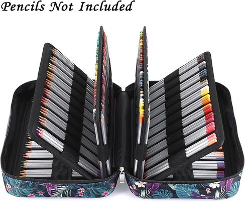 BTSKY Colored Pencil Case 300 Slots Pen Pencil Bag Organizer with Handy Wrap Portable- Multilayer Holder for Crayola Colored Pencils & Gel Pen, Sea Wave in Saudi Arabia