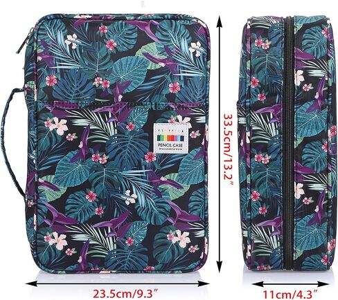 BTSKY Colored Pencil Case 300 Slots Pen Pencil Bag Organizer with Handy Wrap Portable- Multilayer Holder for Crayola Colored Pencils & Gel Pen, Sea Wave in Saudi Arabia