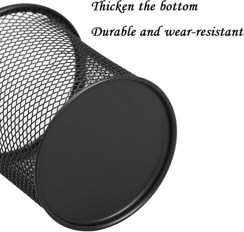 حامل أقلام للمكتب، كوب حامل أقلام أسود للمكتب، حامل أكواب أقلام رصاص شبكي سلكي أسود لحامل أكواب أقلام الرصاص المكتبية، حامل فرشاة المكياج، منظم أقلام المكتب in Kuwait