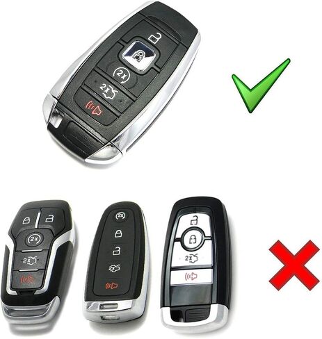 iJDMTOY Glossy Black Carbon Fiber Pattern Exact Fit Key Fob Shell Cover Compatible with 2018-up Lincoln MKZ MKC Navigator, 2017-up Continental 4/5-Button Smart Key in Saudi Arabia