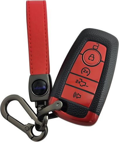 Coolbestda for Ford Key Fob Cover TPU Shell Protector Holder Key Chain for 2019 2020 2021 2022 2023 2024 Ford Edge Explorer Expedition Mustang Fusion Raptor Bronco F150 F250 F350 in Saudi Arabia