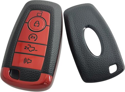 Coolbestda for Ford Key Fob Cover TPU Shell Protector Holder Key Chain for 2019 2020 2021 2022 2023 2024 Ford Edge Explorer Expedition Mustang Fusion Raptor Bronco F150 F250 F350 in Saudi Arabia