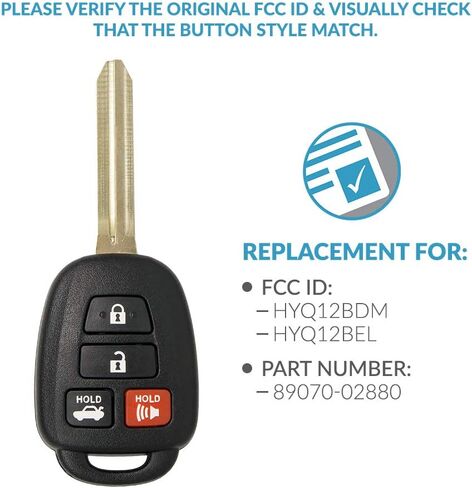 بديل Keyless2Go لمفتاح السيارة عن بعد الجديد للدخول بدون مفتاح للمركبات التي تستخدم HYQ12BDM، HYQ12BEL مع شريحة H (عبوتان) in Saudi Arabia