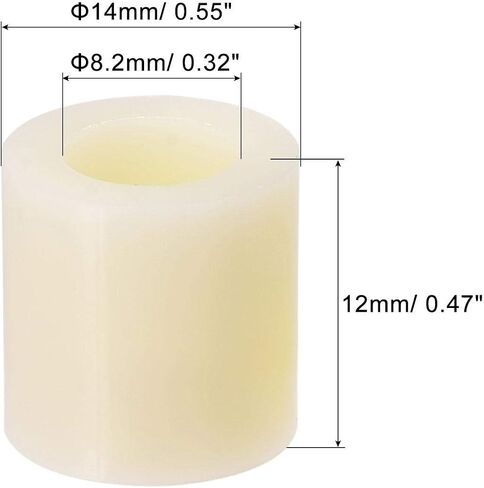 uxcell ABS Round Spacer Washer ID 8.2mm OD 14mm Length 12mm Plastic Standoff for 3D Printer, TV Wall Mounting, Electrical Outlet, Beige, 300Pcs in Saudi Arabia