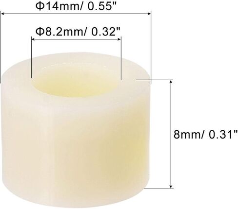 uxcell ABS Round Spacer Washer ID 8.2mm OD 14mm Length 12mm Plastic Standoff for 3D Printer, TV Wall Mounting, Electrical Outlet, Beige, 300Pcs in Saudi Arabia