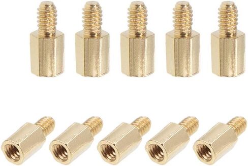 Uxcell M2x4mm+3mm ذكر-أنثى نحاس سداسي PCB اللوحة الأم فاصل المواجهة لطائرة بدون طيار FPV كوادكوبتر، الكمبيوتر ولوحة دوائر كهربائية 50 قطعة in Saudi Arabia