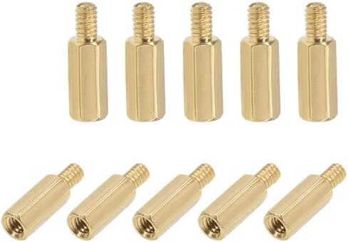 Uxcell M2x4mm+3mm ذكر-أنثى نحاس سداسي PCB اللوحة الأم فاصل المواجهة لطائرة بدون طيار FPV كوادكوبتر، الكمبيوتر ولوحة دوائر كهربائية 50 قطعة in Saudi Arabia