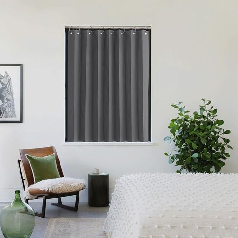 NICETOWN Accordion Blackout Door Curtains for Doorway, Thermal Insulated Privacy Closet Curtains Room Divider Sliding Door Shade for Living Room/Bathroom/Bedroom, 1 Panel with Hooks, W38 x L80, Grey in Saudi Arabia