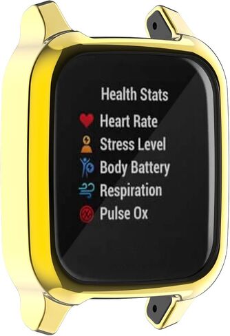 عبوتان من حافظة الساعة المتوافقة مع واقي الشاشة Garmin Venu Sq 2/Sq، حافظة واقية من السيليكون الناعم للغاية من مادة TPU مقاومة للخدش لتغطية كاملة لـ Garmin Venu Sq 2/Sq in Kuwait