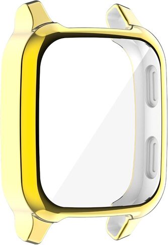 عبوتان من حافظة الساعة المتوافقة مع واقي الشاشة Garmin Venu Sq 2/Sq، حافظة واقية من السيليكون الناعم للغاية من مادة TPU مقاومة للخدش لتغطية كاملة لـ Garmin Venu Sq 2/Sq in Kuwait