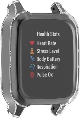 عبوتان من حافظة الساعة المتوافقة مع واقي الشاشة Garmin Venu Sq 2/Sq، حافظة واقية من السيليكون الناعم للغاية من مادة TPU مقاومة للخدش لتغطية كاملة لـ Garmin Venu Sq 2/Sq in Kuwait