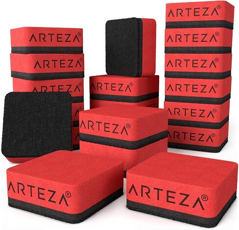 Arteza Mini Whiteboard Erasers, Pack of 20, 2 x 2 x 0.8 Inches, Washable Magnetic Erasers for Dry-Erase Boards and Chalkboards, Classroom, Home, and Office Supplies for Students and Teachers in Saudi Arabia