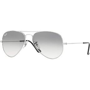 Ray-Ban - Large Metal Aviator Sunglasses RB3025 (Silver/Gradient Grey)