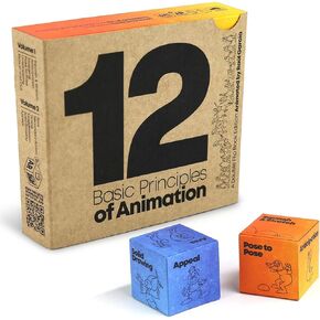 Flipboku - Flip Book Kit for Learning Animation - 2 Coloring Flipbooks - The 12 Basic Principles of Animation - Educational Toys - with DIY Paper Cubes Game - 12 Augmented Reality Videos - Craft Kit in Kuwait