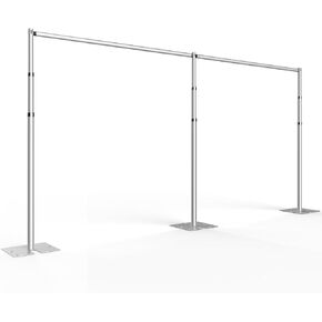 EMART Backdrop Stand Heavy Duty 10ftx20ft, Pipe and Drape Backdrop Stand Kit, Adjustable Metal Frame for Backdrop, Background Stand Backdrop for Wedding Birthday Party Banquet Decorations