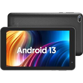تابلت BAKEN Android 13، ذاكرة وصول عشوائي 4(2+2) وذاكرة وصول عشوائي 32 جيجابايت، توسيع 1 تيرابايت، معالج رباعي النواة، كاميرا مزدوجة، مقبس سماعة أذن 3.5 ملم، واي فاي، كمبيوتر لوحي بلوتوث أسود