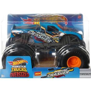 Hot Wheels Monster Trucks Podium Crasher, Blue [1:24 Scale die cast] Oversized