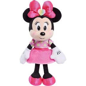 Disney Junior Minnie Mouse 8-Inch Small Hearts Minnie Mouse Beanbag Plush, Minnie Mouse In Pink Heart Dress, Stuffed Animal
