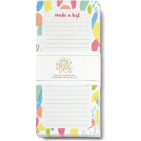 High Note Vertical Notepad with Magnet Holder - Market List by Caroline Alfreds, 3.75" x 8"