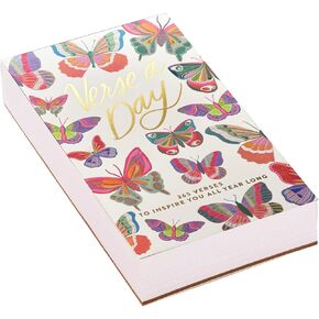 WORLD TRAVELER Eccolo Christian List Note Pad، لوحة دفتر ملاحظات للكتاب المقدس آية يوميًا مع 365 آية كتابية ملهمة للملاحظات والمذكرات والتذكيرات ومفكرة قائمة الزهور للقيام بها (كريمي، 4.5x8 بوصة)