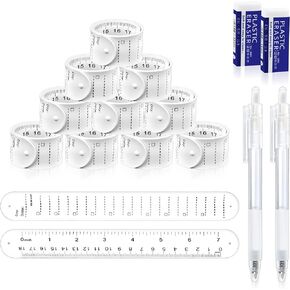 10 Pcs Silicone Memo Wrist Band, Reusable Erasable Memo Bracelets with Pens & Eraser, Waterproof to Do List Slap Bracelets Erasable Wrist Strap for Daily Planner, Study Task