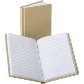 Boorum & Pease Handy Size 7 x 4 3/8 Inch 96-Page Bound Memo Book with Stiff Tan Cover (6559EE)