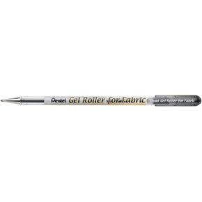 Pentel Gel Roller for Fabric, 1.0mm, Bold Lines, Permanent, Black Ink, Box of 12 (BN15-A)