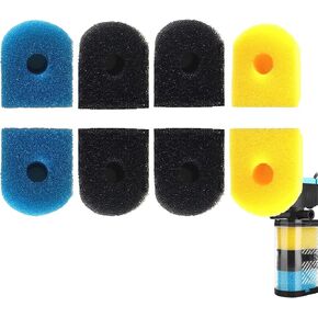 Aquarium Filter Replacement Sponge, Fish Tank Filter Replacement Parts, Including 2 x Coarse Sponge, 2 x Fine Sponge 4 x Black Sponge