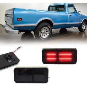 for 1968 1969 1970 1971 1972 Chevy C/K Series Pickup Trucks Front Side Marker Light Amber LED Bumper Fender Lamps