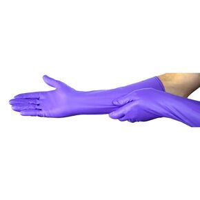 HALYARD Purple Nitrile-Xtra Exam Gloves, Powder-Free, 5.9 mil, 12", Purple, X-Large, 50604 (Box of 50)