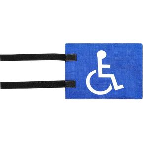 Handicap Flag for Golf Cart,Easy Installation Golf Cart Flag Holder,Disabled Golf Cart Flag with Straps,Handicap Golf Cart Flag 8" L x 6" H Golfcart Mount for Seniors Handicapped Disability ﻿
