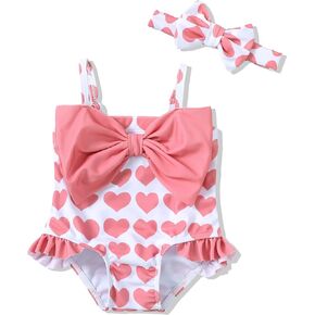 Mioglrie Toddler Baby Girl Swimsuit Infant Bathing Suits Summer Beach Swim Suit Newborn One Piece Swimwear for Girls