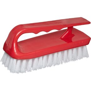 Weiler 44395 Scrub Brush, Finger Grip Handle, White Polypropylene Fill, 6" (Pack of 12)