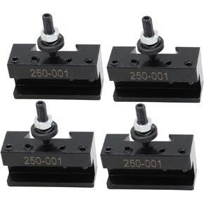 OXA Tool Posts 250-001 Wedge Style Quick Change Turning Tool Post 250-000, Facing Lathe Tool Post Holder for 6" - 8" Lathe Swing (OXA 5Pcs 250-001)