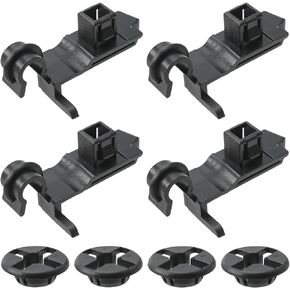 4 Sets Hood Prop Rod Clip 53452-02060 & Grommet 90480-15034 Compatible with Toyota Corolla