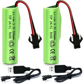Lithium Battery Rc Car Toy - 3.7V 500mah Li-ion Batteries Rechargeable for Double Sided Rc Stunt Car Trucks Boat Remote Control Toys Cars for E35 DE38 DE40 DE50 TB202 TM201